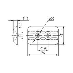Alumiininen sidontalevy Airline