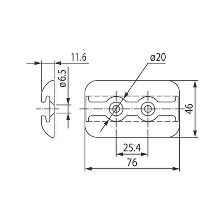 Alumiininen sidontalevy Airline
